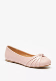 Missy Pink lined loop ballerinas