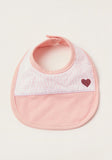 Giggles Pink heart bib