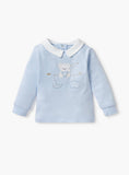Giggles blue bear collared shirt & pyjama set (set of 2)