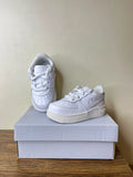Nike Force solid white perforated shoes (Box Packaging)