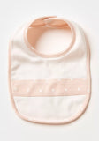 Giggles Solid Bib with Bow Detail and Press Button Closure