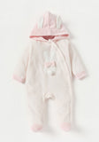 Juniors fleece bunny hooded closedfeet sleepsuit (Winter)