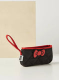 Hello kitty black quilted vanity pouch/ pencil case