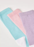 Juniors typography colourful print socks (pack of 3)