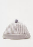 Giggles Striped Cap with Embellished Detail
