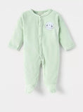 Juniors world embroidered green fleece sleepsuit (winter)