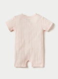 Juniors pink textured half romper (Summer)