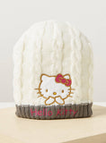 Hello Kitty Embroidered Applique Detail Beanie Cap with Gloves ( set of 2) (Winter)