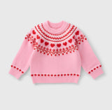 Matalan pink hearts knitted sweatshirt (Winter)