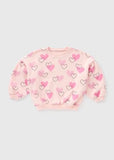 Matalan all over hearts printed sweatshirt (Fleece lined) (Winter)