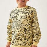 Juniors yellow new york printed sweatshirt (Winter)