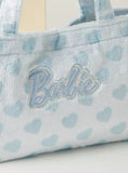 Barbie blue heart plush handbag