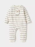 Juniors sheep applique stripped openfeet sleepsuit (Winter)