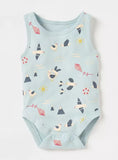 Juniors birds & stripe printed bodysuits (set of 6)