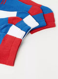Juniors colour block print socks (pack of 3)