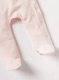 Giggles pink heart applique formal sleepsuit (Winter)