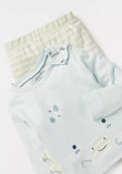 Juniors Animal Embroidered shirt & striped Pyjama set (set of 2)