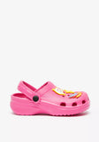 Aqua hot pink star crocs
