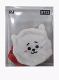 BT21 white plush pouch