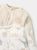 Juniors animal printed fleece sleepsuits (set of 2) (Winter)