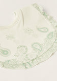 Giggles Green textured bib