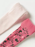 Disney Mickey and friends pink tights mix season (set of 2)