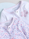 Juniors flower embossed sleepsuits (set of 2)