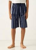Juniors boys solid white shirt & stripe shorts set (set of 2)