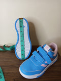 Adidas solid blue double strap shoes
