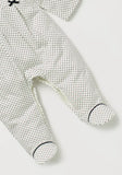 Giggles all over printed bow sleepsuit (Thick cotton) (Winter)