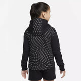 Nike black all over logo printed girls fleece hoodie (Winter)