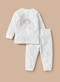Juniors White Princess Carriage Fleece Shirt & Pyjama Set (Set Of 2) (winter)