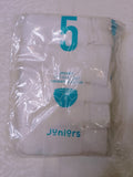 Juniors solid white boys briefs (set of 5)
