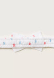 Juniors Printed Headband with Bow Accent