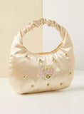 Barbie embellished & embroidered handbag