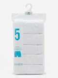 Juniors boys white boxer (pack of 5)