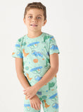 Juniors colorful dino & space printed shirt & pyjama set (set of 2) (Summer)