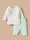 Juniors swan printed so loved shirt & pyjama set (set of 2)