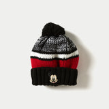 Disney Mickey Mouse Embroidered Beanie Cap with Pom-Pom Accent (Winter )