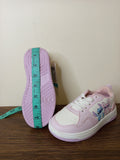 R&B pink lilo & stitch printed colorblock shoes