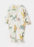 Juniors light animal printed zipped sleepsuit