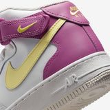 Nike Air Force solid white & pink perforated shoes (Box Packaging)