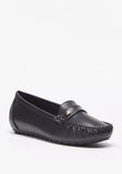 FloraBella women black texture loafer (box packaging)