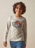 Juniors grey basketball Fullsleeves tshirt