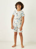 Juniors white roar shirt & shorts set (set of 2) (Summer)
