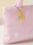 Barbie pink printed handbag