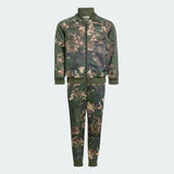 Adidas Green Camouflage Printed Zipped Pullover & Jog Set (Winter)