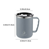 R&B Grey Insulated Office Mug with lid