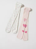 Juniors pink all over heart tights summer (set of 2)