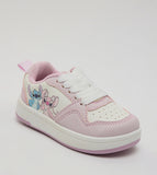 R&B pink lilo & stitch printed colorblock shoes